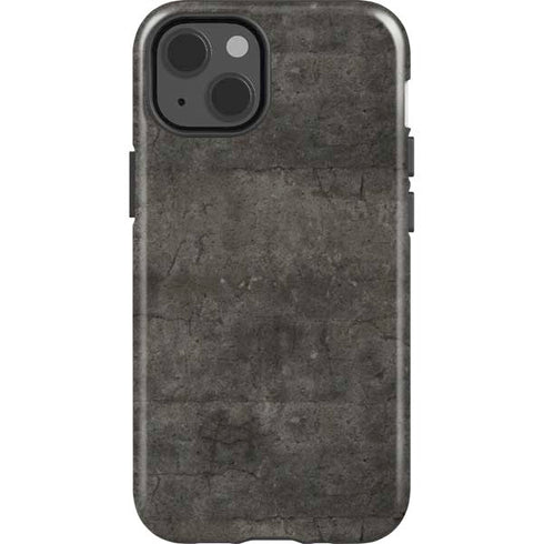 Dark Iron Grey Concrete iPhone 15 Impact Case